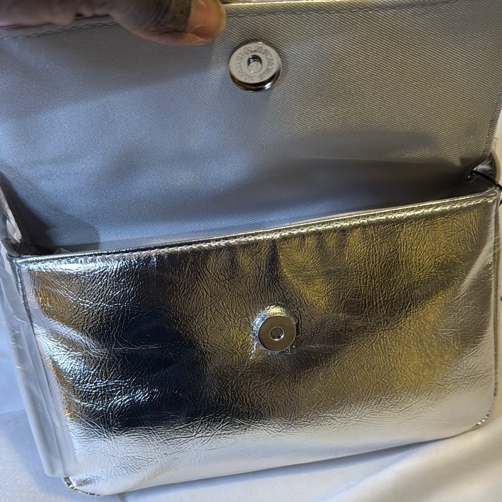 Nicole Miller Silver Crossbody Bag - Picture 4 of 5